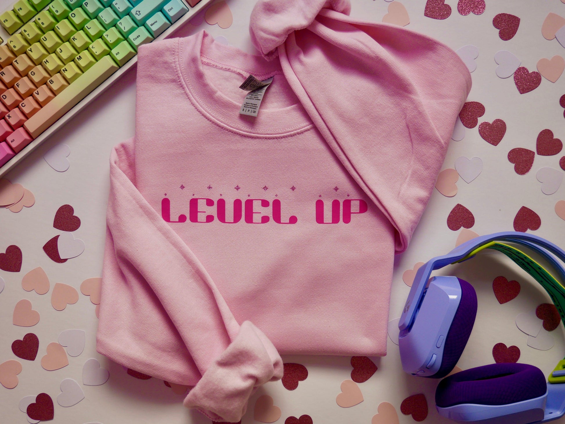 Gamer Sweatshirt l Pink Sweatshirt l Gift for Gamers l Kawaii Clothing l Pink Gaming Sweater l Kawaii Sweater l Cozy Gamer | E-girl Clothing - SimpleCreationzCo