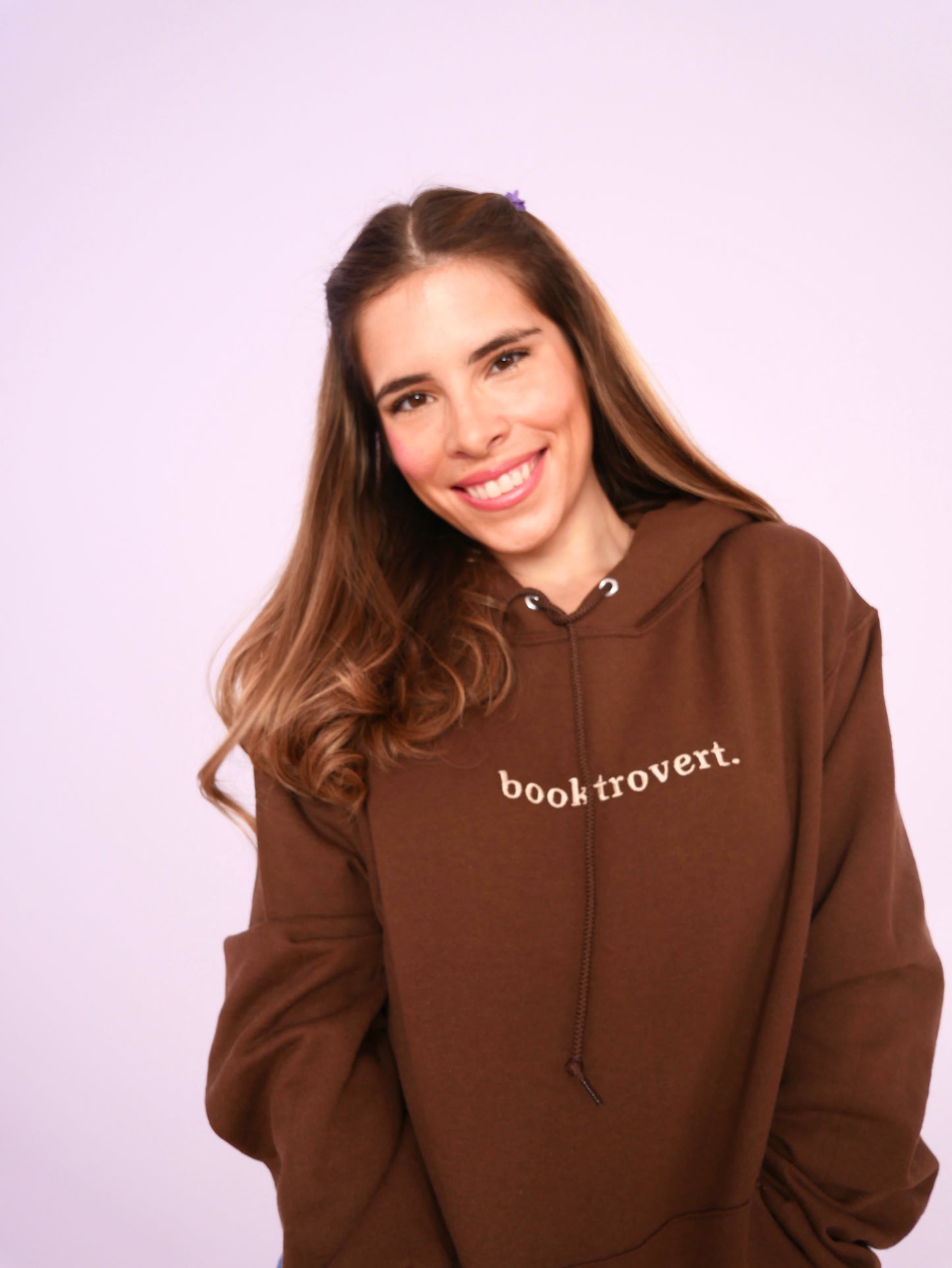 Booktrovert Hoodie l Embroidered Book Sweatshirt