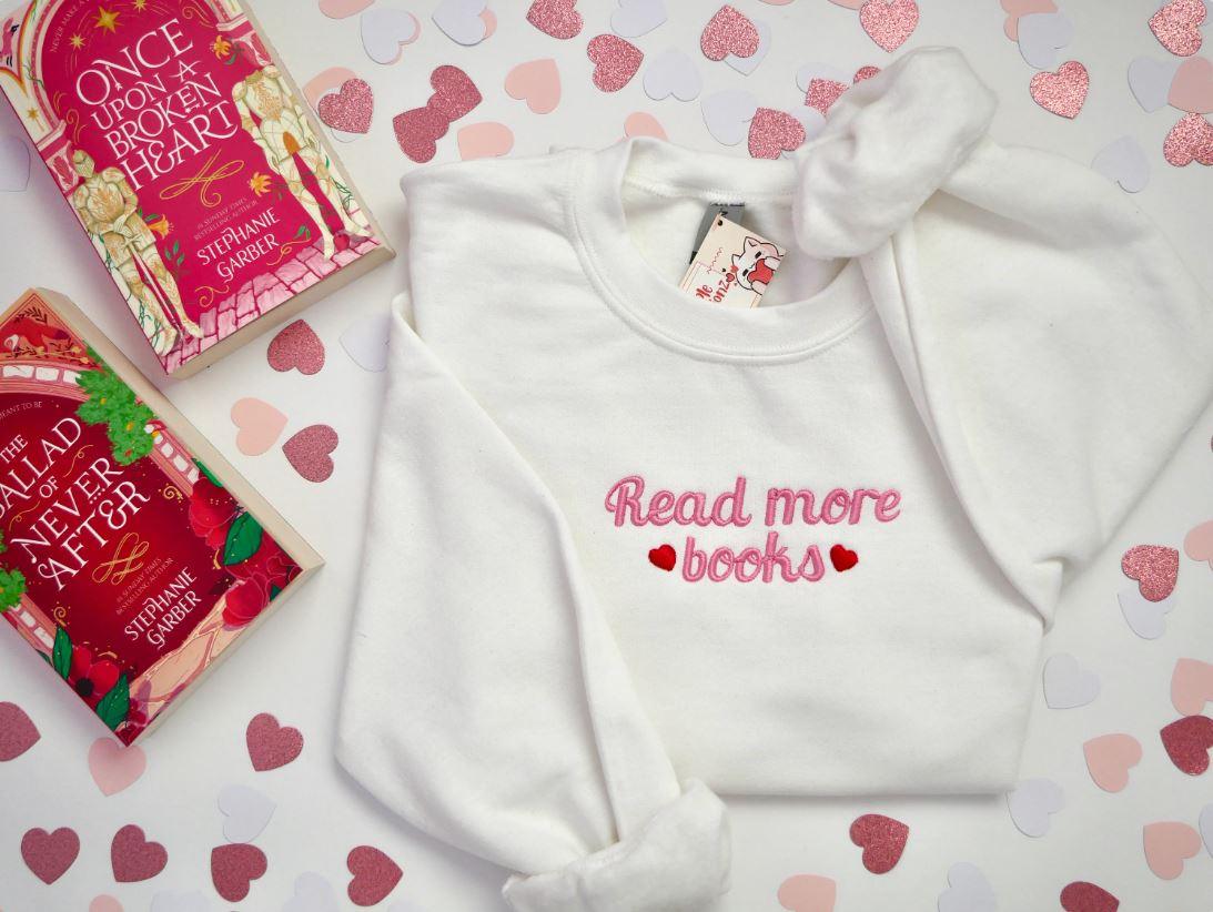 Book Sweater l Pretty Girls Read l Embroidered Book Sweatshirt l Book Lover Crewneck l Bookworm Sweatshirt l Nerd Sweatshirt l Bookish Babe - SimpleCreationzCo