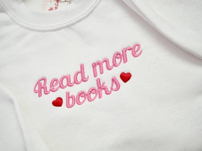 Book Sweater l Pretty Girls Read l Embroidered Book Sweatshirt l Book Lover Crewneck l Bookworm Sweatshirt l Nerd Sweatshirt l Bookish Babe - SimpleCreationzCo