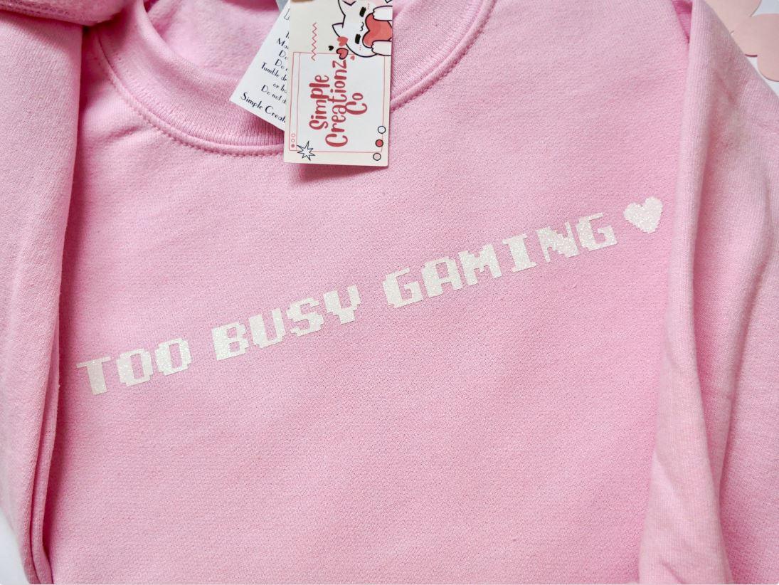 Gamer Sweatshirt l Pink Sweatshirt l Gifts for Gamers l Kawaii Sweater l Gamer Girl Sweater l Cozy Gamer l Kawaii Clothing | E-girl Clothing - SimpleCreationzCo